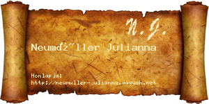 Neumüller Julianna névjegykártya